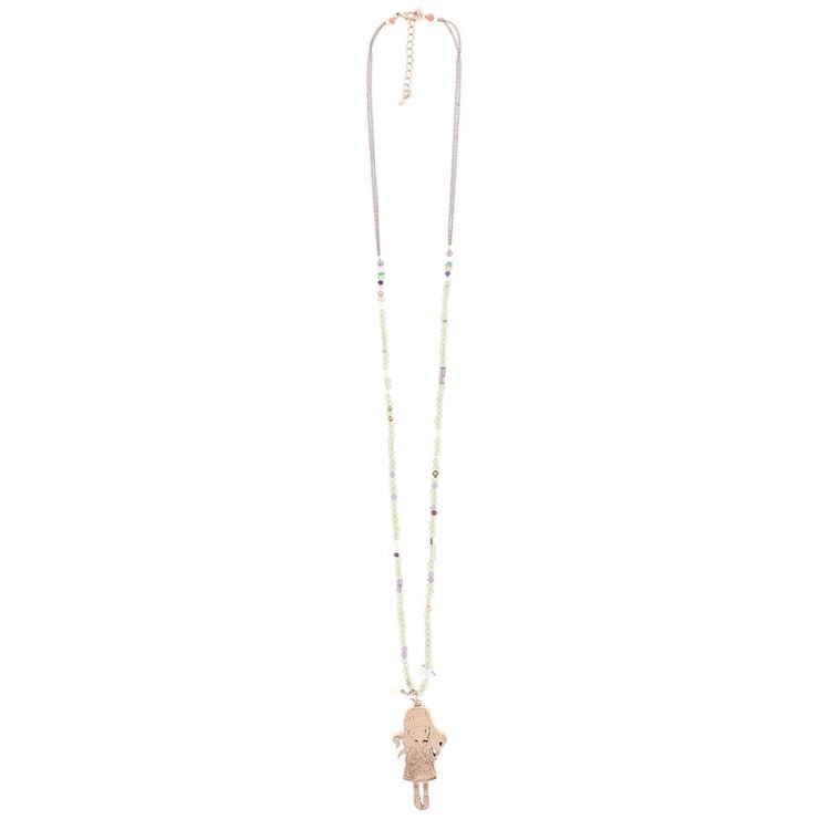 COLLAR LARGO CUENTAS COLG METAL