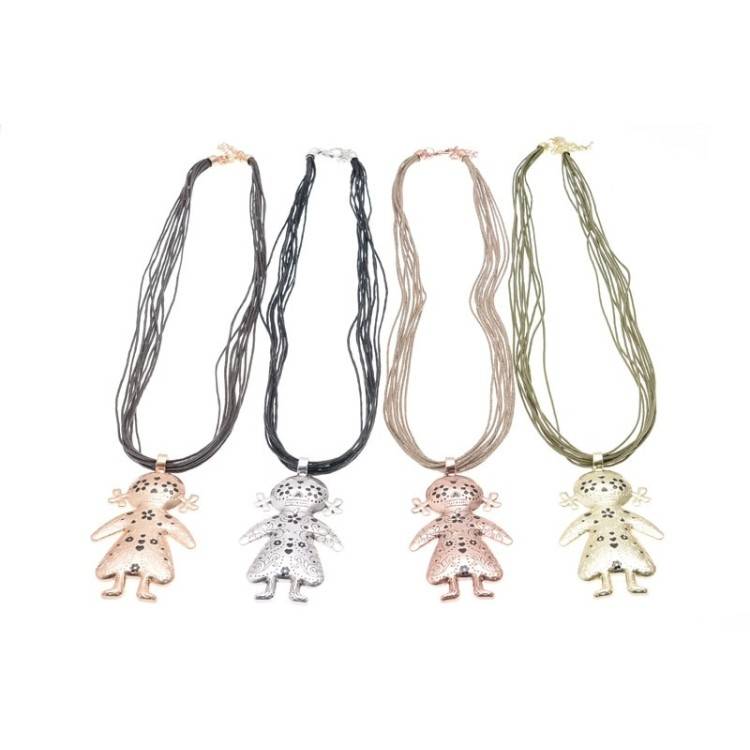 LONG PENDANT NECKLACE METAL 2