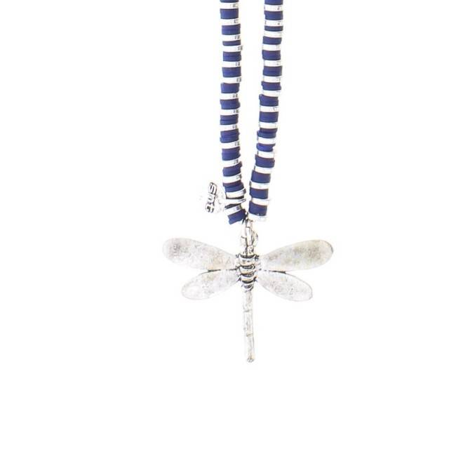 LONG NECKLACE FIMO PENDANT. METAL