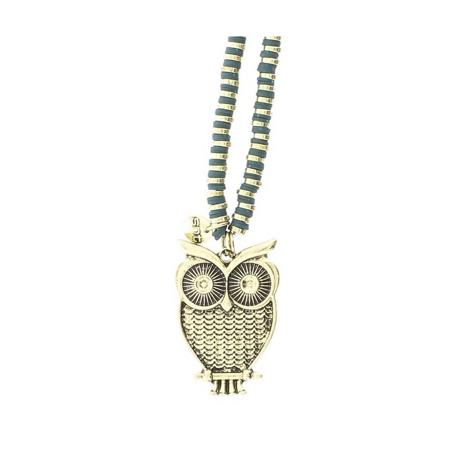 COLLAR LARGO CUENTAS FIMO COLG. METAL