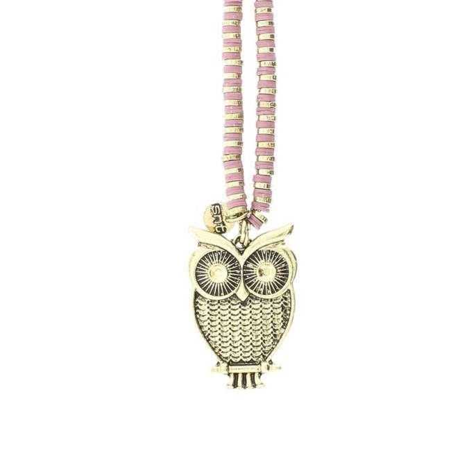 COLLAR LARGO CUENTAS FIMO COLG. METAL