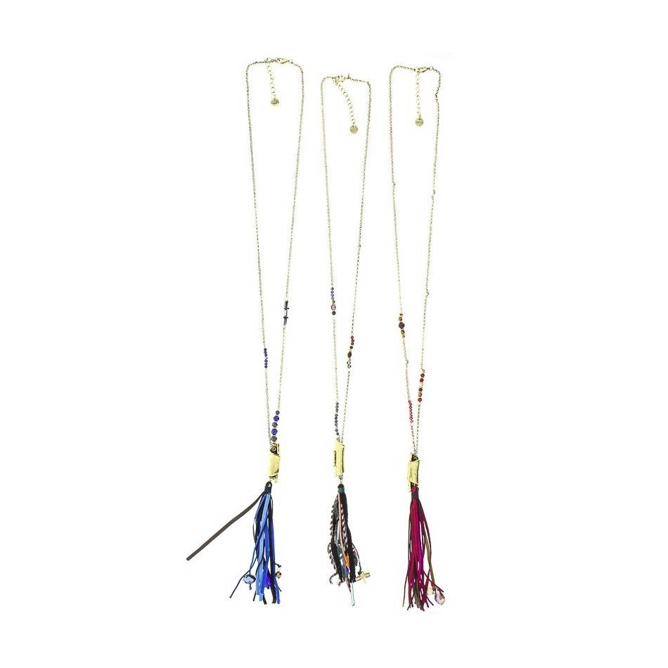 LONG FRINGED NECKLACE