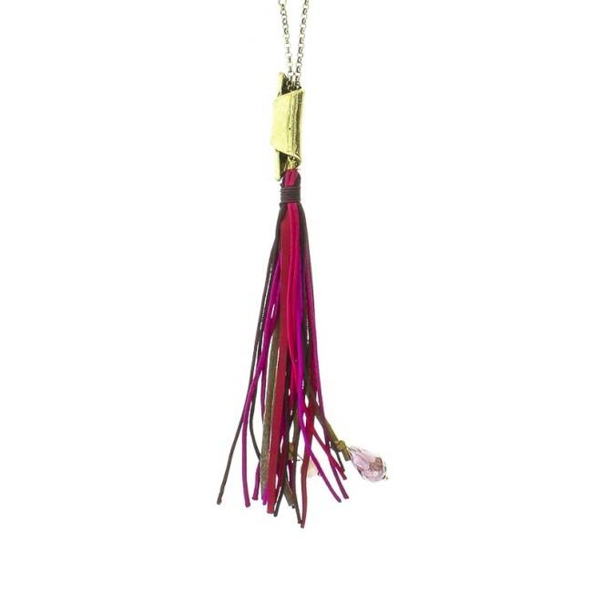 LONG FRINGED NECKLACE