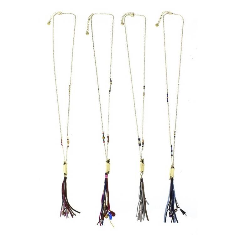 LONG PENDANT NECKLACE FRINGES 2