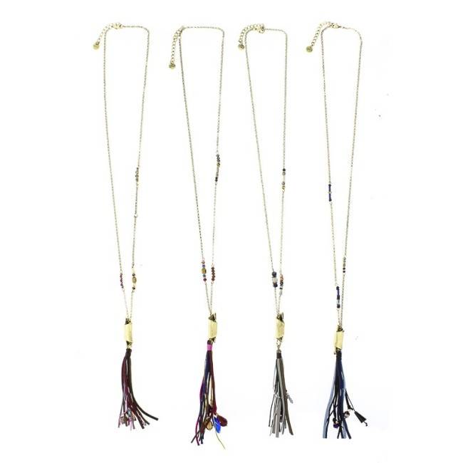 LONG PENDANT NECKLACE FRINGES