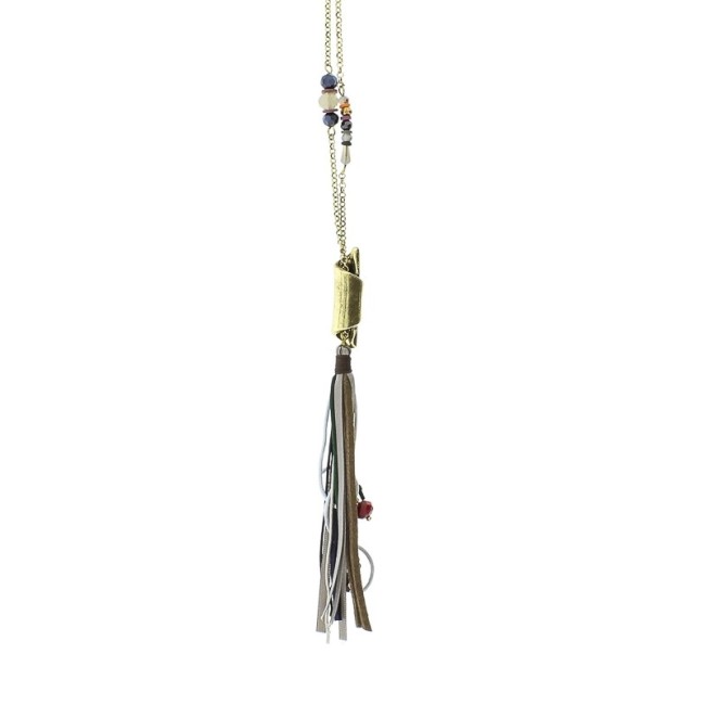 LONG PENDANT NECKLACE FRINGES