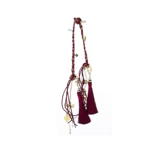 LONG BRAIDED FRINGE NECKLACE