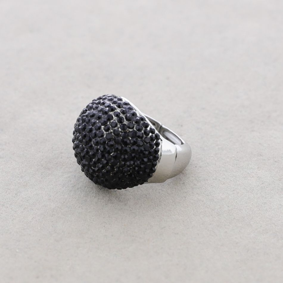 METAL RHINESTONE RING