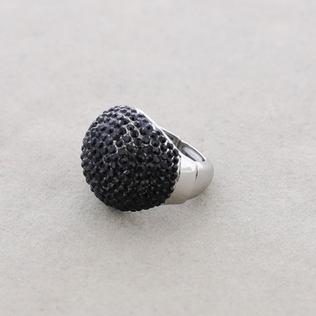 METAL RHINESTONE RING