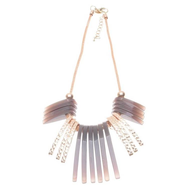 METAL RESIN SHORT NECKLACE 2