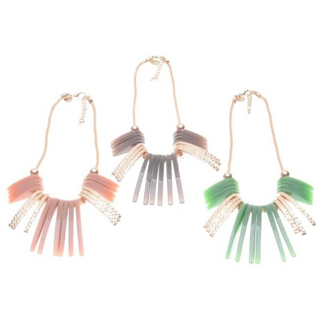 METAL RESIN SHORT NECKLACE