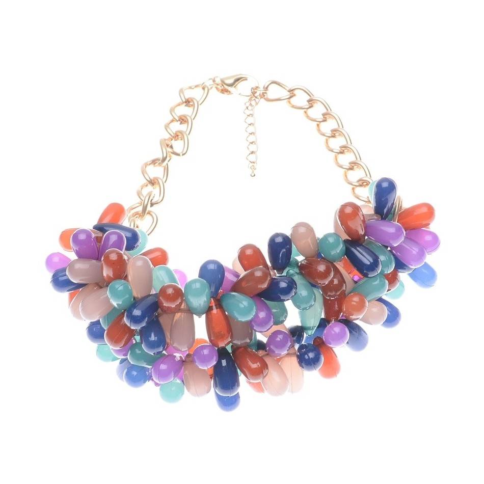 RESIN BEADS SHORT NECKLACE