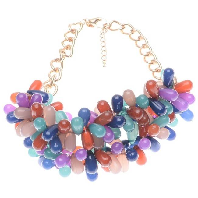 RESIN BEADS SHORT NECKLACE