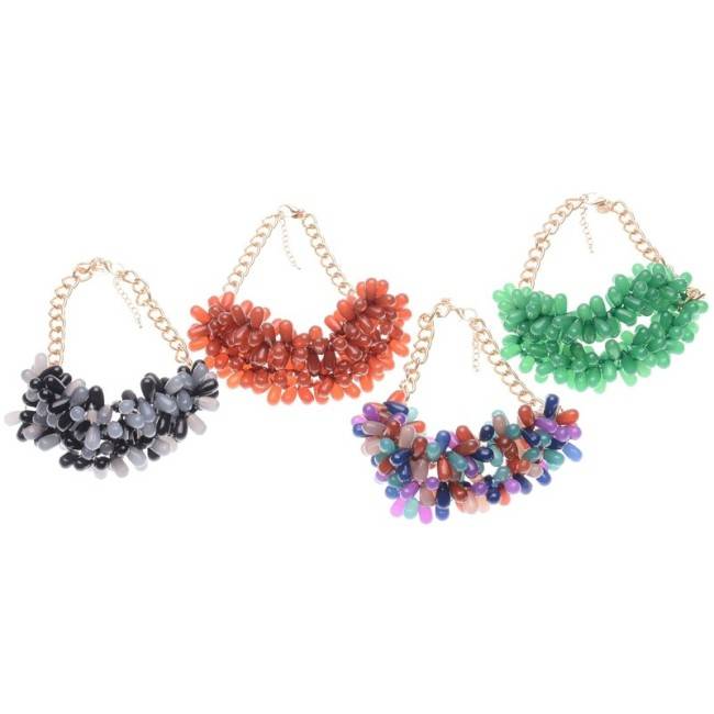 RESIN BEADS SHORT NECKLACE