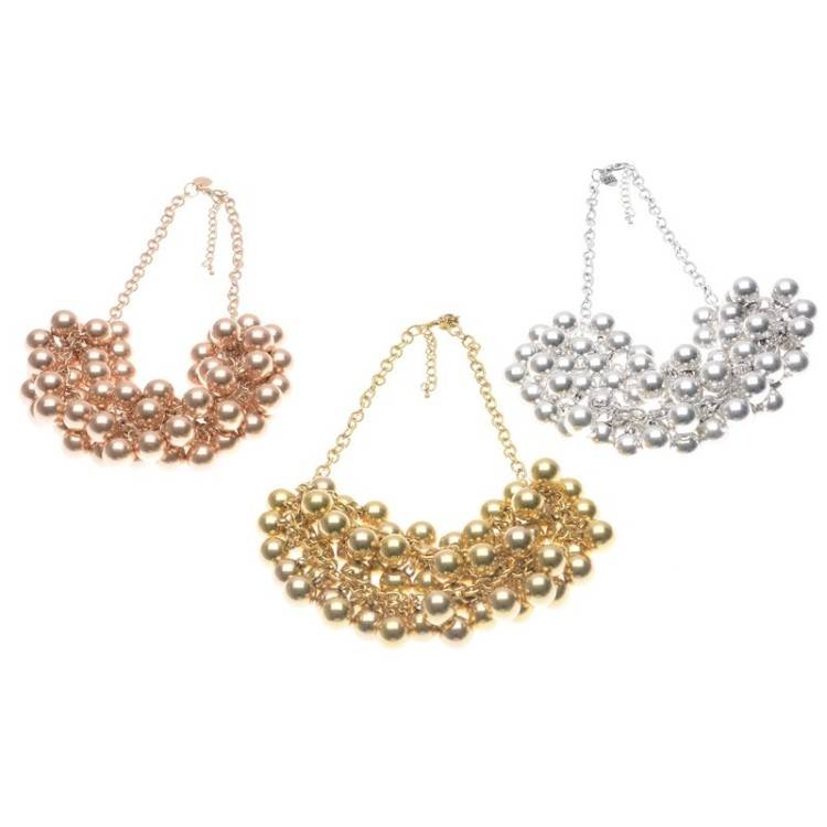 BALL BEADS SHORT NECKLACE 2