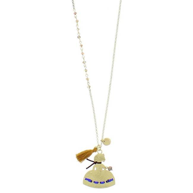 LONG METAL COLG NECKLACE
