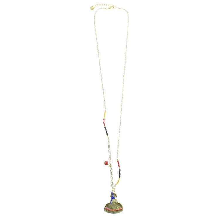 LONG METAL COLG NECKLACE