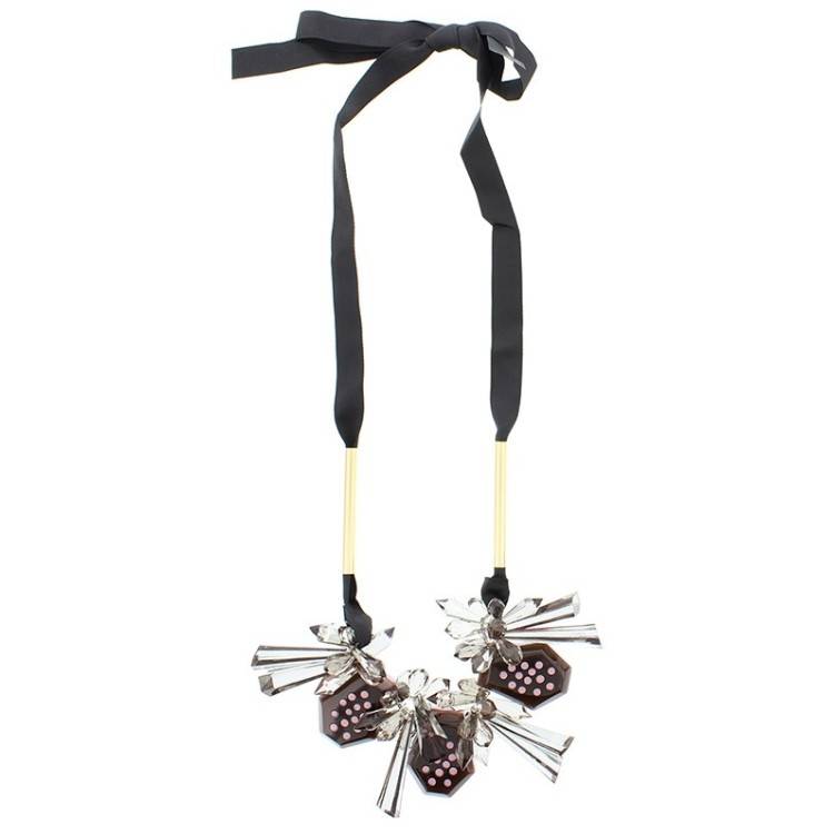 RESIN BOW SHORT NECKLACE