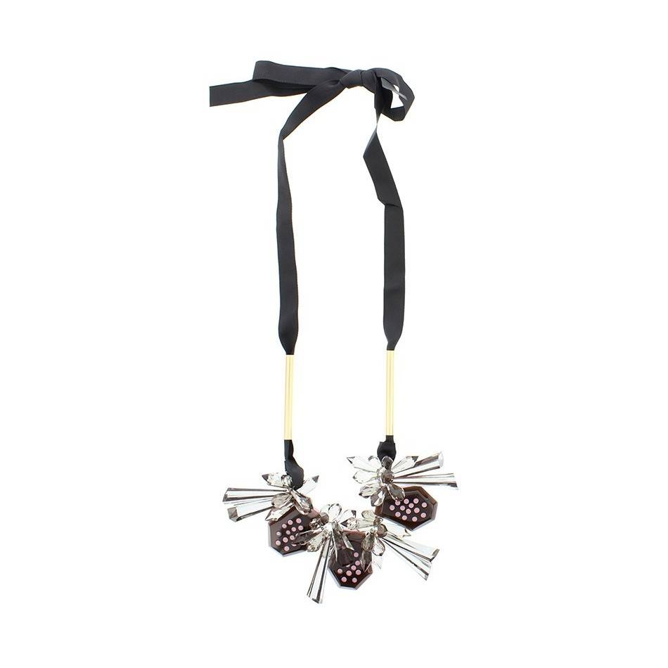 RESIN BOW SHORT NECKLACE