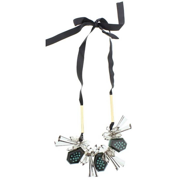 RESIN BOW SHORT NECKLACE 2