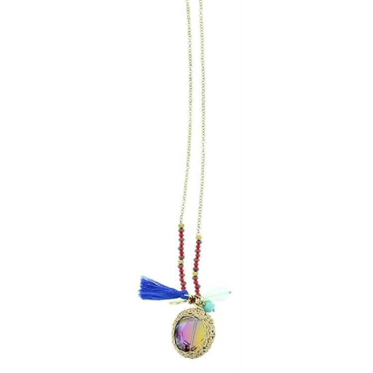 COLLAR LARGO PIEDRAS COLGANTE CRISTAL 2