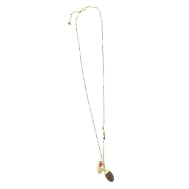 COLLAR LARGO CADENA COLG. PIEDRA
