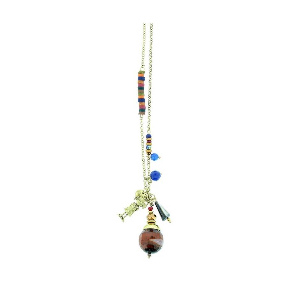 COLLAR LARGO CADENA COLG PIEDRA