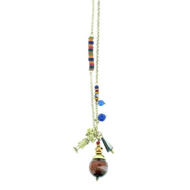 COLLAR LARGO CADENA COLG PIEDRA