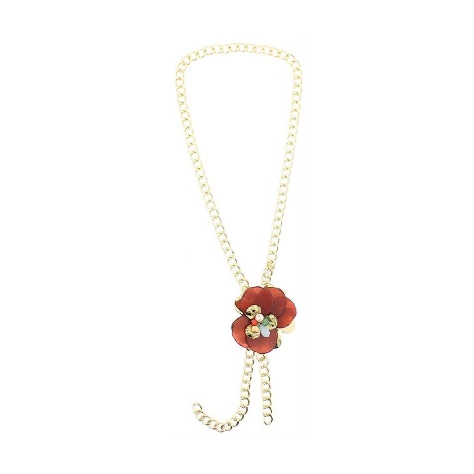 COLLAR LARGO CADENA COLG. FLOR