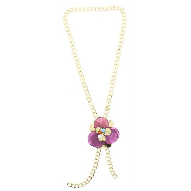 COLLAR LARGO CADENA COLG. FLOR