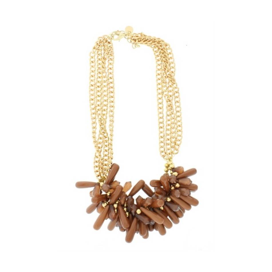 RESIN BEADS SHORT NECKLACE