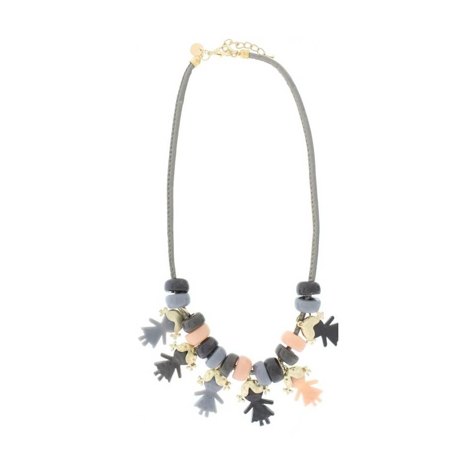 METAL RESIN SHORT NECKLACE