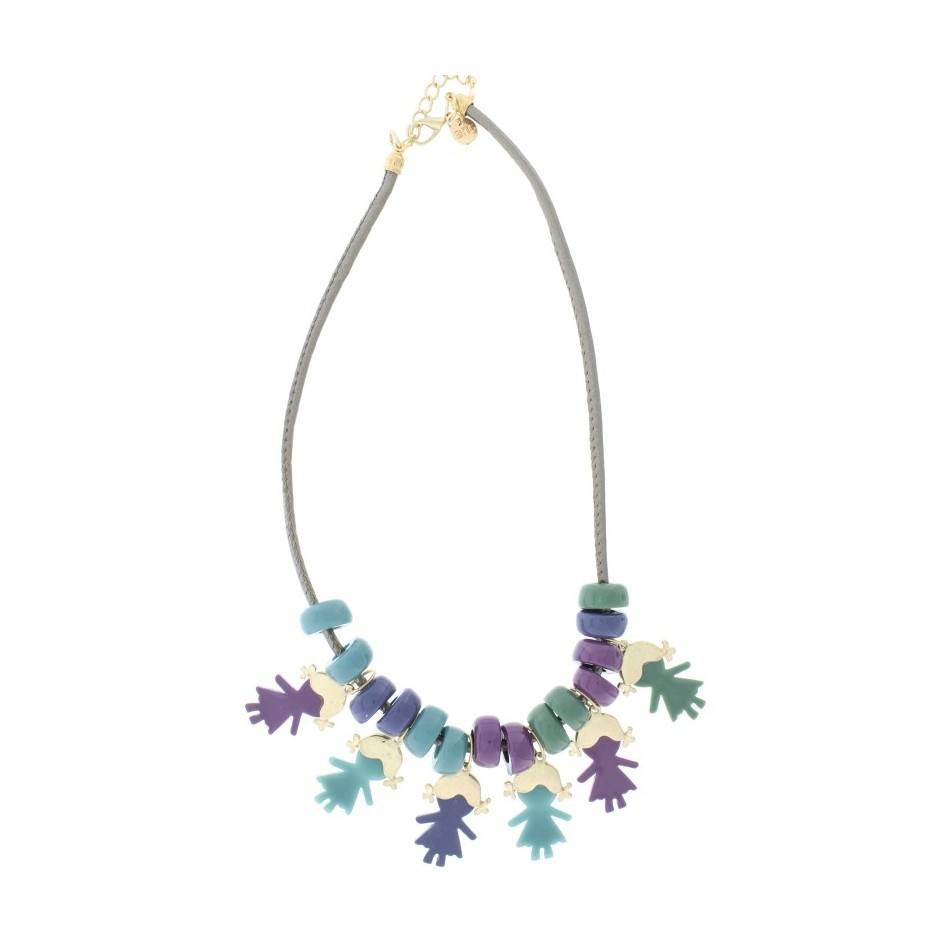METAL RESIN SHORT NECKLACE