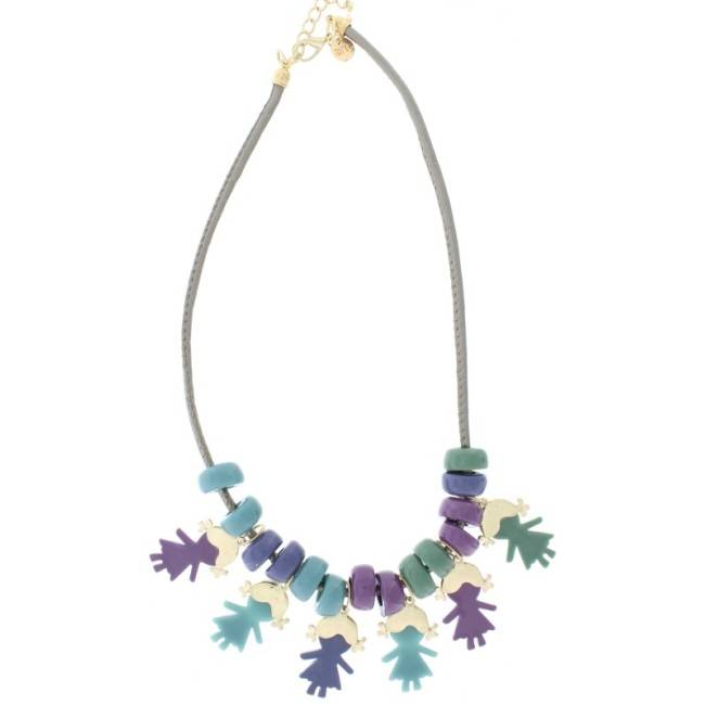 METAL RESIN SHORT NECKLACE