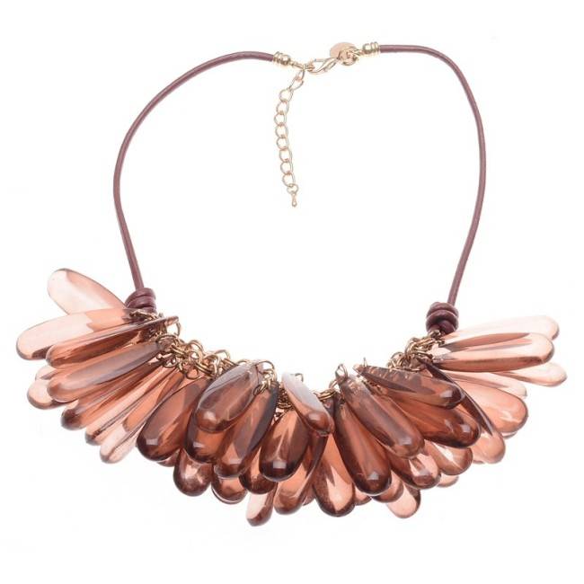 RESIN BEADS SHORT NECKLACE