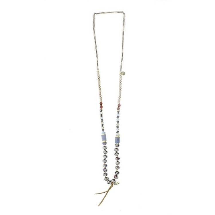 LONG CRYSTAL BALLS PENDANT NECKLACE 2