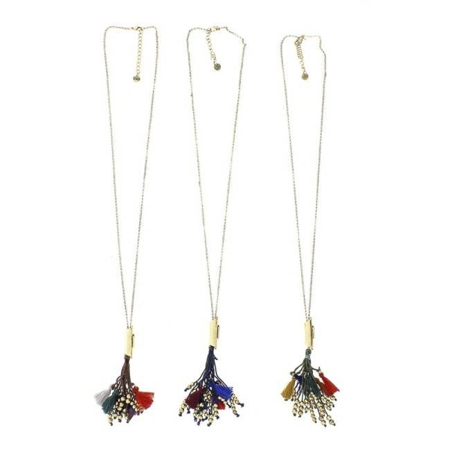 LONG FRINGED NECKLACE