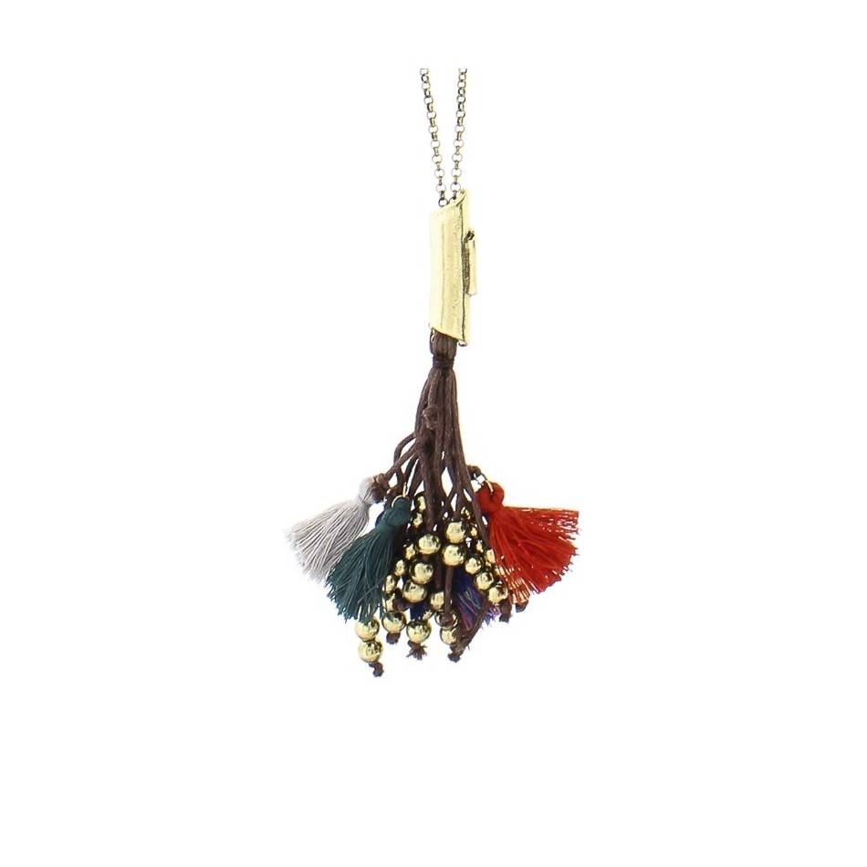 LONG FRINGED NECKLACE