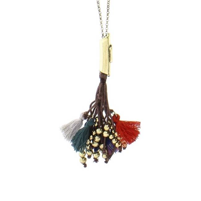 LONG FRINGED NECKLACE