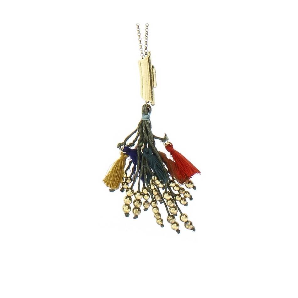 LONG FRINGED NECKLACE