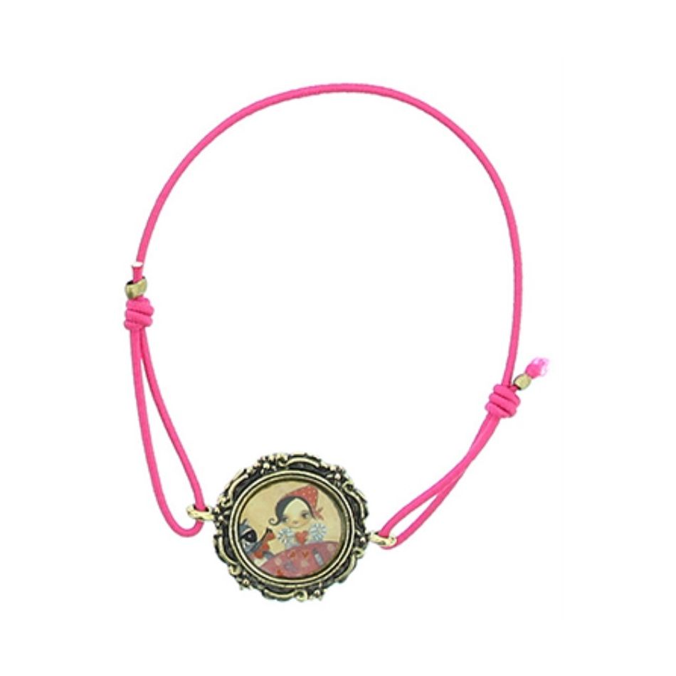 ENAMEL METAL ELASTIC BRACELET