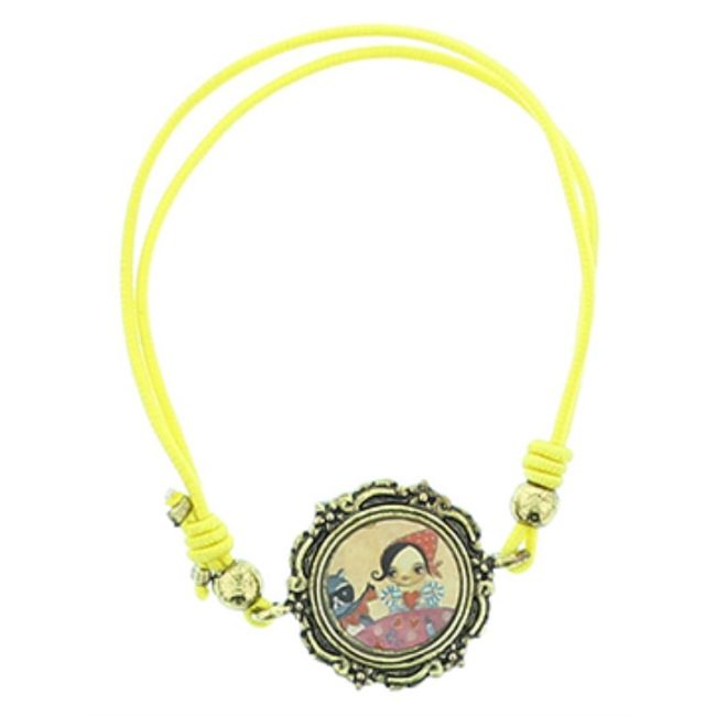 ENAMEL METAL ELASTIC BRACELET
