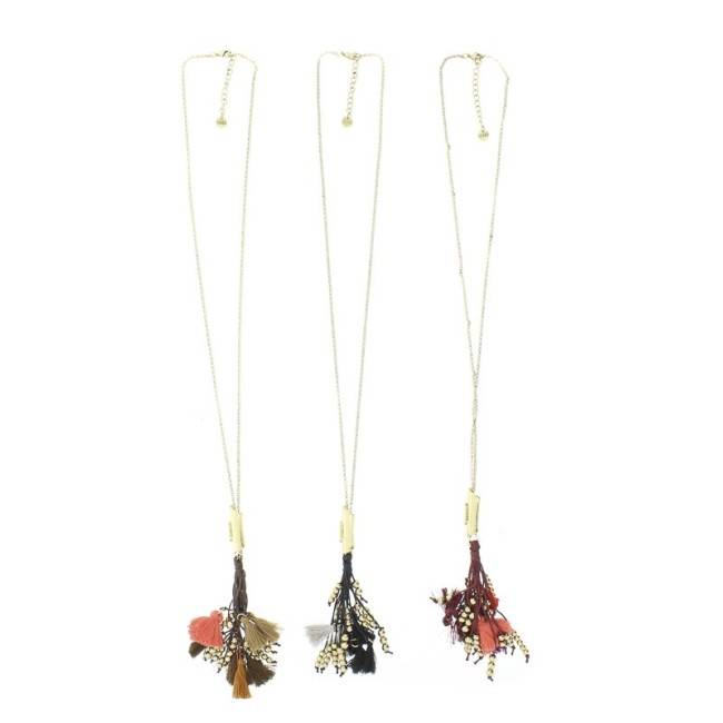 LONG FRINGED NECKLACE