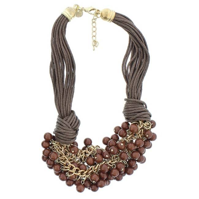 BEADED LACE SHORT NECKLACE