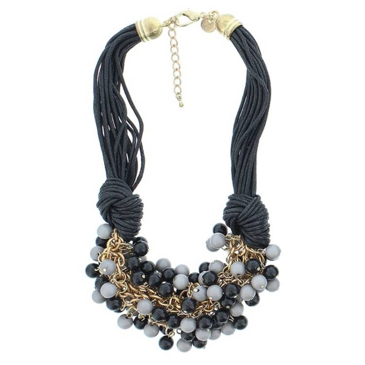 BEADED LACE SHORT NECKLACE 2