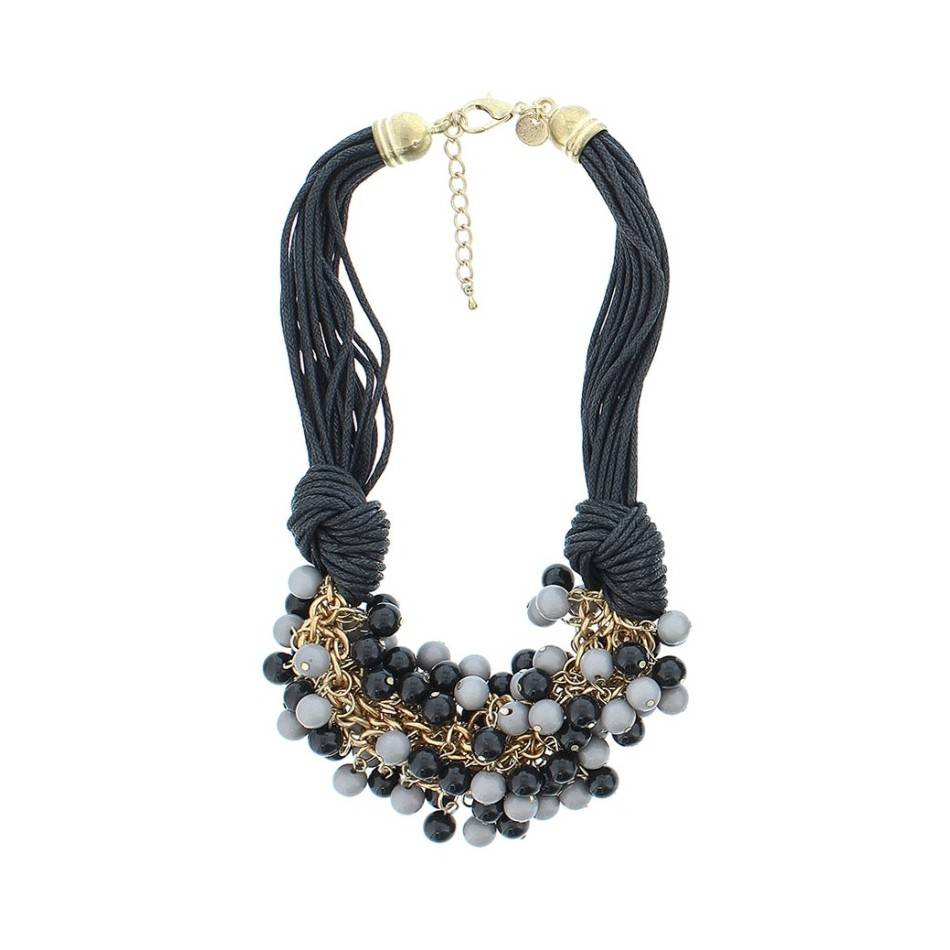 BEADED LACE SHORT NECKLACE