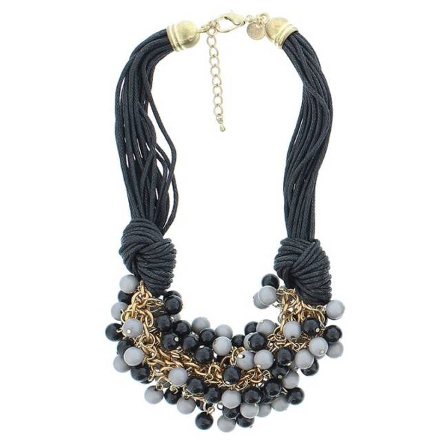 BEADED LACE SHORT NECKLACE
