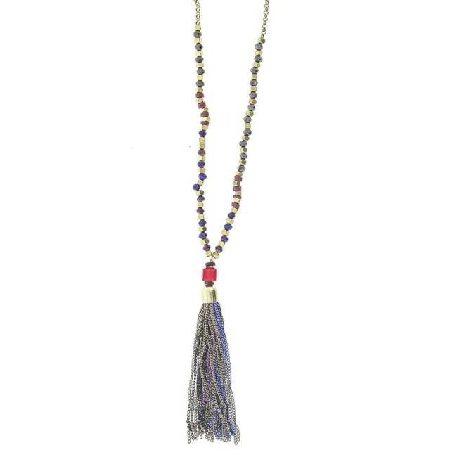 LONG PENDANT NECKLACE FRINGE