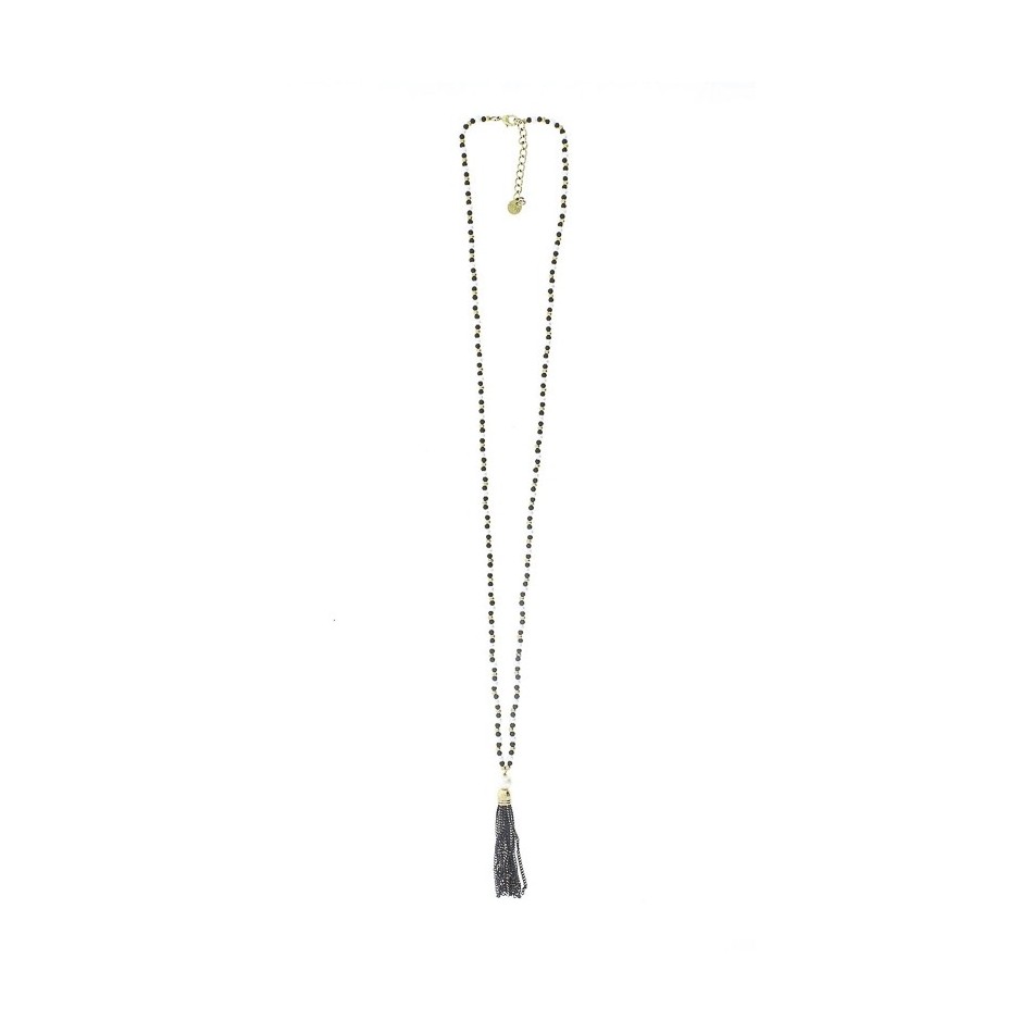 COLLAR LARGO CUENTAS COLG. FLECO