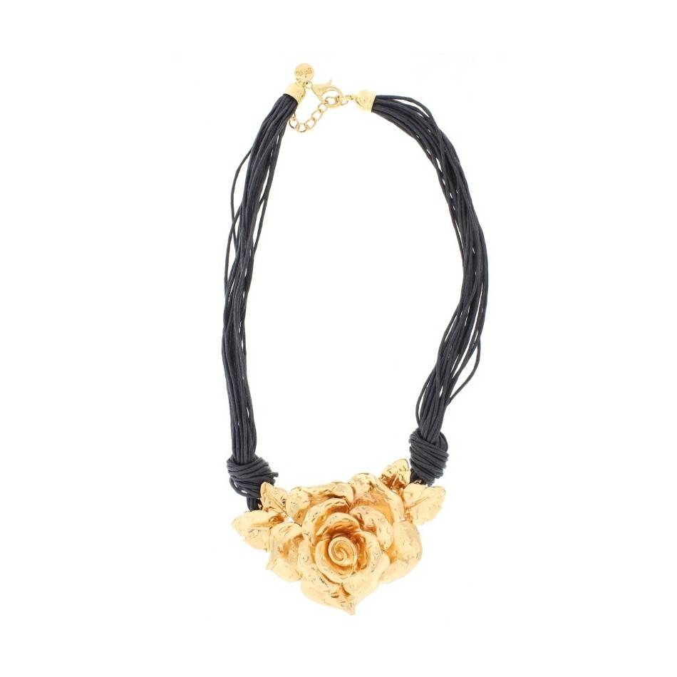 GARGANTILLA FLOR METAL